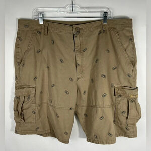 Wrangler Cargo Shorts Tan Khaki Beer Cans Men’s 42